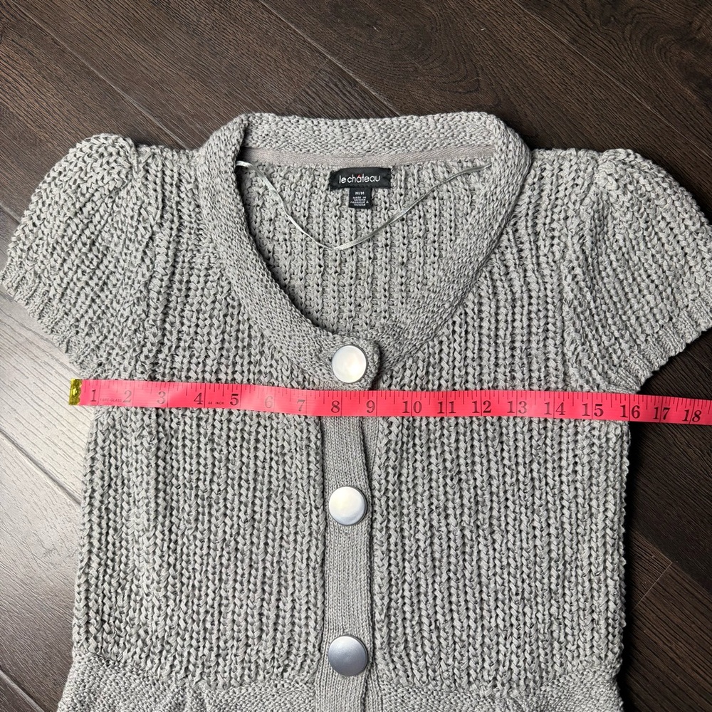 Le Château Knit Button-Up Cardigan Top Size Medium‎ - Picture 6 of 6